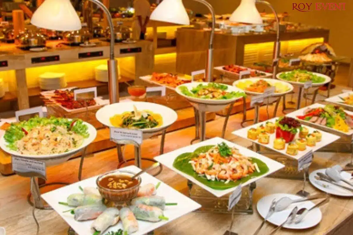 Bàn ghế với tiệc buffet, tiệc đứng,…